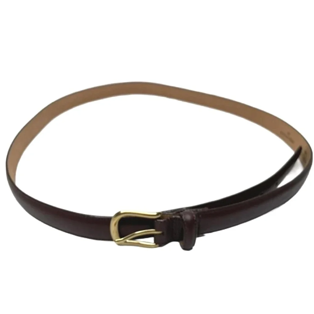 Lands End Brown Leather Belt Men 48